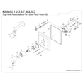 thumbnail image 3 of Kingston Brass KB8652DLSO Concord Single-Handle Pressure Balanced Shower Faucet, Polished Brass, 3 of 4