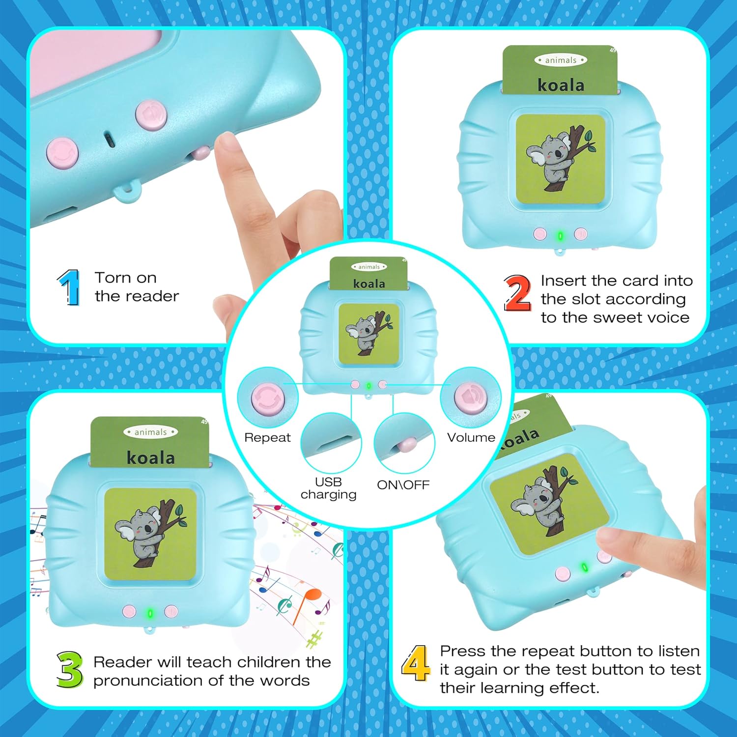 Kidsjoy Talking Flash Cards Learning Toy photo 5