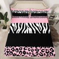 thumbnail image 2 of Erosebridal Grey Cheetah Print Bed Sheets Set Twin Size, Rustic Animals Bed Sheets Twin, Zebra Room Decor, 3pcs, 2 of 7