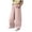 Pink, variant on Girls Dusty Pink Wide Leg 100% Cotton Twill Pants Elastic Waist School Play Casual Kids Trousers 3-14Y,Size 7 T