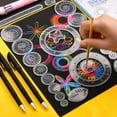 thumbnail image 1 of Engranaje de arte en espiral, regla geométrica, plantilla circular en espiral para dibujar, regla de plantilla de plástico, juguetes de dibujo, curva en espiral, 28 Uds., 1 of 5