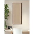 thumbnail image 3 of Kate and Laurel Framed Fabric Pinboard 18 x 42, White Scalloped Edge Printed Linen Classic Bulletin Board for Use as a Vision Board or Wall Organization, Florence Medium Brown Frame, 3 of 8