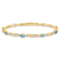 thumbnail image 3 of 10k Diamond and Blue Topaz Bracelet, 3 of 5
