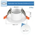 thumbnail image 2 of 94mm / 3.7" Diameter Spring Ceiling Hole Cover Plate, 3 Pack Downlight Hole Trim Wall Mount Decorative Cap Access Panel for 2-3.3" Round Ceiling and Wall Openings, White, 2 of 7