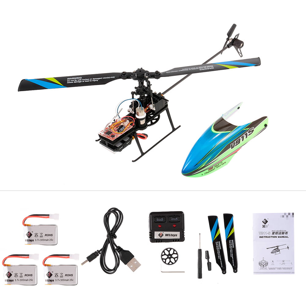 WLtoys V911S 4CH 6G Non-aileron RC Helicopter with Gyroscope for Training C1G4 