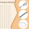 thumbnail image 6 of 6Pcs 19.7 Inch Stainless Steel Safety Cable Lock Black Metal Lanyard Link Lock Hook Eyelets Loops Chain Security Wire Rope Cables with Plastic Coated for DIY Outdoor Gates Hanging Luggage, 6 of 9