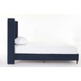 thumbnail image 5 of Llinc Store Queen Size Bed Upholstered 54" High Headboard Solid Wood Bed Legs, No Box Spring Needed Easy Assembly, Blue Velvet, 5 of 6