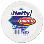 Angle View: Hefty Super Strong Paper Dinnerware, 10 1/8" Plate, Bagasse, 16//pack, 12 /packs//carton (RFPD710160CBTCT)