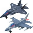 thumbnail image 1 of Avión de juguete HOLYFUN Double Metal Fighter Army con sonido y luz, 1 of 7