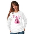 thumbnail image 4 of Fight Boxing Breast Cancer Warrior Women Crewneck Sweatshirt Brisco Brands S, 4 of 6