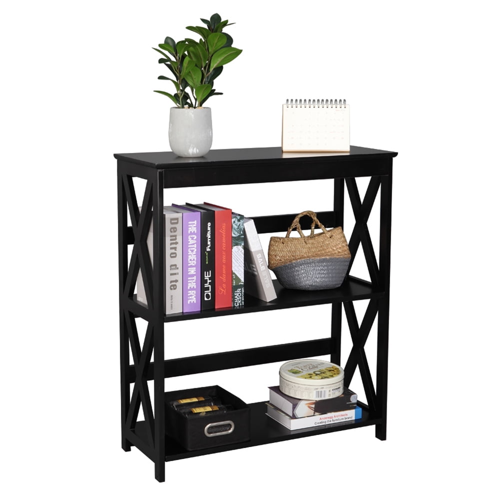 Lowestbest Storage Rack ,3-Tier Wood Shelf, Modern Ladder Bookcase (Brown) Lowestbest Storage Rack ,3-Tier Wood Shelf, Modern Ladder Bookcase (Brown)