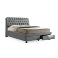 thumbnail image 3 of Baxton Studio Ainge Contemporary Button-Tufted Fabric Upholstered Storage Bed with 2-drawer, Multiple sizes, Multiple Colors, 3 of 4