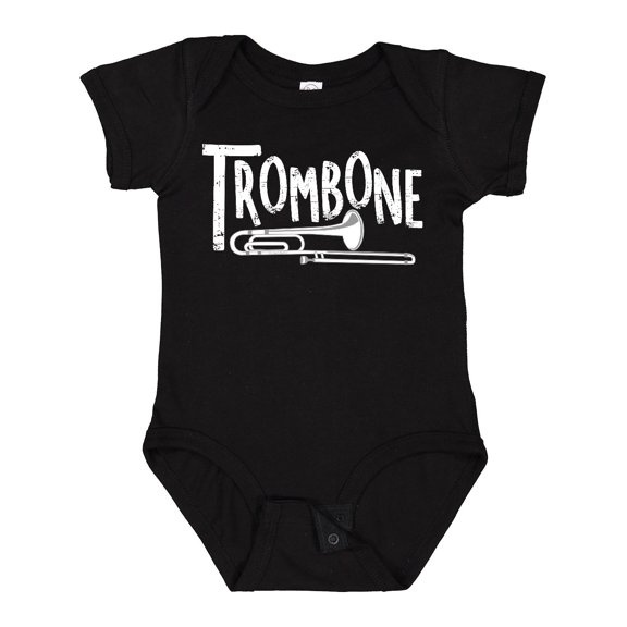 Inktastic Trombone Rough White Text Boys or Girls Baby Bodysuit