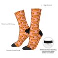thumbnail image 4 of Rateoe Cartoon Hot Dog for Women Casual Calf Socks - Cute Crew Socks - Thin Soft Above Ankle Socks Size 5-11, 4 of 6