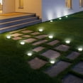 thumbnail image 6 of 24 Pack Solar Ground Lights Outdoor - 8 LED Solar Pathway Lights with Auto On/Off, IP44 Waterproof, Warm White for Garden, Walkway, Driveway, Stairs & More, 6 of 12