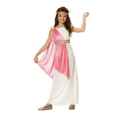 Roman Empress Girls Pink Greek Goddess Toga Halloween Costume