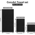 thumbnail image 4 of Juego de toallas COZYART negro, 100% algodón, 650 g/m², 6 piezas, 4 of 6