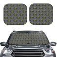 thumbnail image 2 of Windshield Sun Shade, Yellow Bike Pattern Foldable Car Sun Shade Windshield For Front, 2 Pieces, 2 of 4