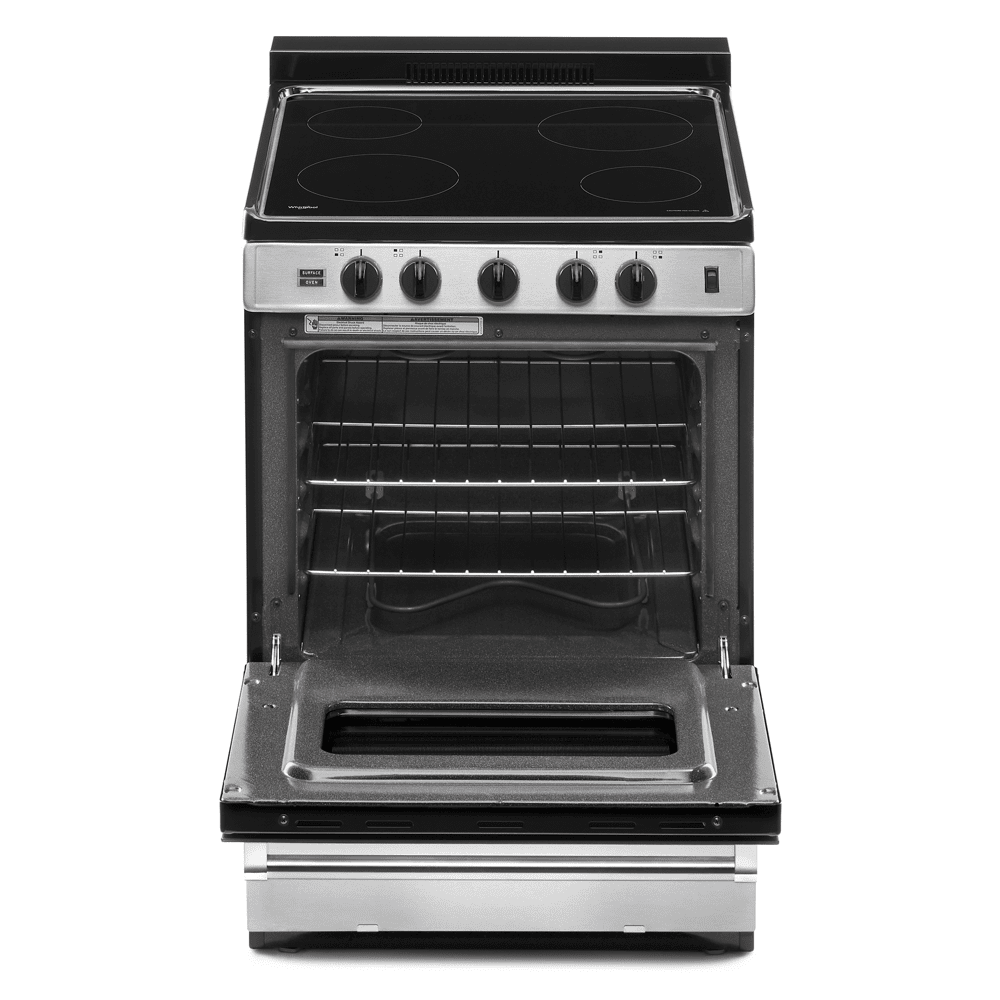 Whirlpool WFE500M4HS 24 Inch Freestanding Electric Range with 4 Heating Elements