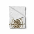 thumbnail image 2 of Compass Soft Flannel Fleece Throw Blanket, Shipping Windrose Design Travel Jouney Theme Sea Life Marine Discovery Art, Cozy Plush for Indoor and Outdoor Use, 50" x 60", Pale Brown, by Ambesonne, 2 of 6