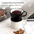 thumbnail image 5 of Pour Over Coffee Maker, Non-Electric Pour Over Coffee Dripper, Manual Brew Maker, Single Cups Porcelain Slow Brewing Accessories for Gifts, Black, 5 of 7
