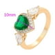 thumbnail image 2 of Anillo Compromiso Promesa Amor Esmeralda y Swarovski Oro Lam dorado 9, 2 of 7