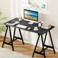 thumbnail image 4 of Costway 48" x 24" Whole Piece Table Top with Safe Rounded Corners for Home Office Desk DIY Black, 4 of 9