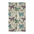 thumbnail image 1 of Blue and Pink Hanging Pocket Organizer, Butterfly Pattern with Colorful and Silhouette Style Outline Designs, Printed Polyester Storage Bag with Pockets, 21" x 31", Eggshell Multicolor, 1 of 2