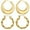 style4, variant on DESIGNICE 2 Pairs Statement Earrings for Women,Stainless Steel Plated C-Shaped Hoop Chunky Gold Earrings,Womens Earrings for Women Fashion Jewelry Gift,Style1