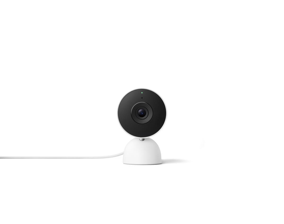 Google Nest Cam Indoor (Wired, 3rd Gen) - 2K Video and Gemini - Snow