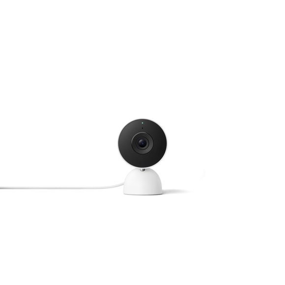 Google Nest Cam Indoor (Wired, 3rd Gen) - 2K Video and Gemini - Snow