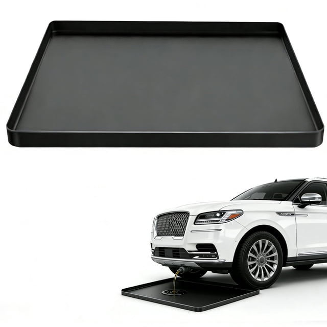 Alfombrilla antigoteo de aceite AMULOKRU para debajo del coche, 68,5 x 68,5 cm, silicona