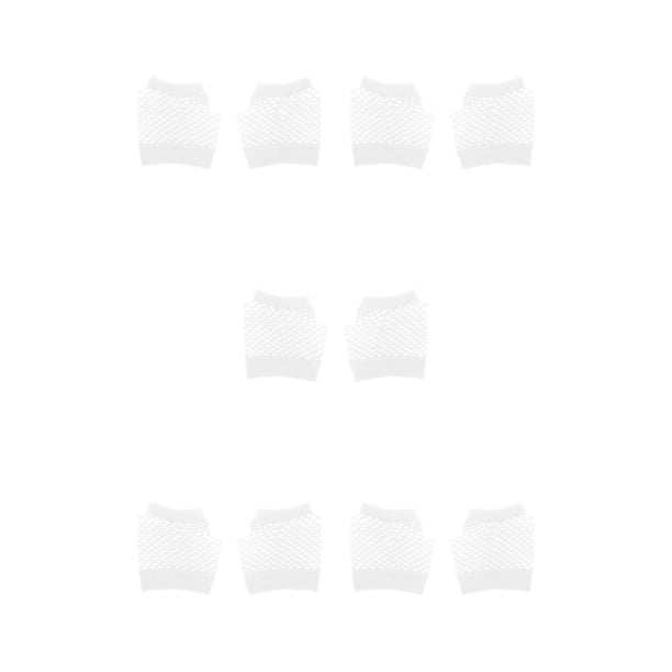 Sonducket 1 par de disfraces de los años 80, adorno de fiesta, guante de neón, ropa de estilo de red de pesca, ropa decorativa para mujer, vestido blanco Type2 NO2 Sonducket CBP452117