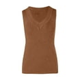thumbnail image 5 of Tittly Vest for Women Tank Tops Womens Casual Slim Fit V Neck Ribbed Knit Tanks Tops Sleeveless T Shirts Blouses T Shirts for Women Going Out Tops Coffee M, 5 of 6