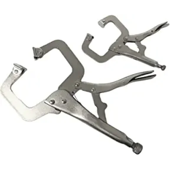 C-Clamp Vise Grip with Pivot Pads (2-Pack)