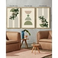 thumbnail image 6 of Drsoum Bohemia Decor 16x24in3pcs Natural Framed Modern Prints Abstract with Green Leaf Wall Printing Bedroom Living Room Decor, 6 of 6