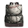 thumbnail image 1 of Easygdp Baseball Breaking Glass Mochila de Cuero para Mujeres, Bolso de Hombro, Bolsos de Mano de Moda para Trabajo y Viajes, 1 of 4