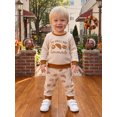 thumbnail image 5 of Cjfdfy Toddler Baby Boys Girl Thanksgiving Outfit My Rolls Are Homemade Long Sleeve Sweatshirt And Pants Little Bbay Cute My First Thanksgiving Fall Winter Clothes 6M-4T, 5 of 10