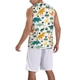 thumbnail image 2 of Sikiie Dinosaurs and Tropical Leaves Basketball Jersey Reversible Men's Mesh Athletic Sports Shirts Training Practice S-4XLMedium, 2 of 6