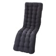 thumbnail image 3 of kurtrusly Coussin de Jardin Confortable en Polyester Matelas Épais Extérieur Intérieur Noir, 3 of 7
