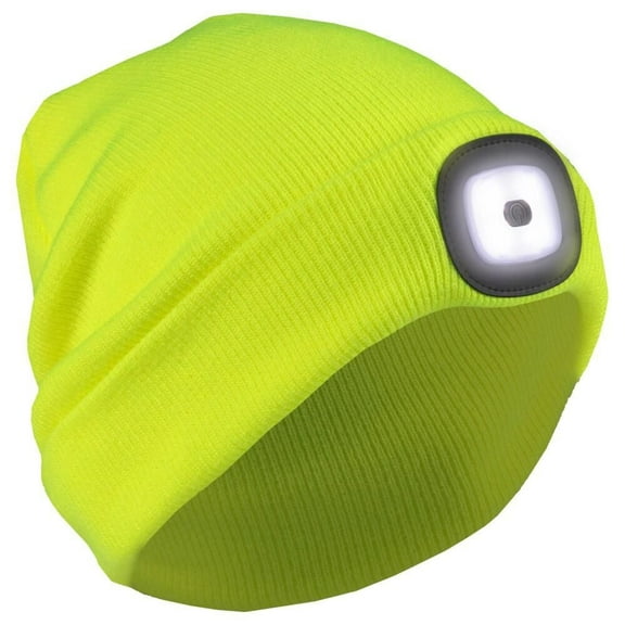 Erb S109 Knit Cap With Led Light Hi-Viz Lime One Size Fits Most