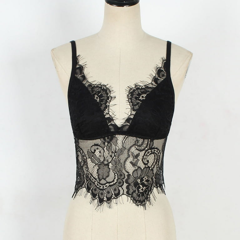 トップス Mame BlackSpotsPatternKnittedCroppedTop Girls' Strappy Crop Tank Top - All In Motion™ Black XS
