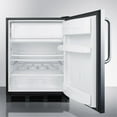 thumbnail image 3 of ADA compliant built-in undercounter refrigerator-freezer for residential use, cycle defrost w/deluxe interior, SS door, TB handle, and black cabinet, 3 of 4