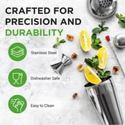 3 Pcs. Bartender Set with Cocktail Shaker, Jigger, and Bar Spoon Essential Bar Accessory Tools