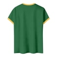 thumbnail image 4 of Women's Football Graphic T-Shirt, Women's Fashion V-Neck Short Sleeve T-Shirt with Letter Print for Casual Wear for Soccer Tournament 2026 Green Size: 2XL, 4 of 5
