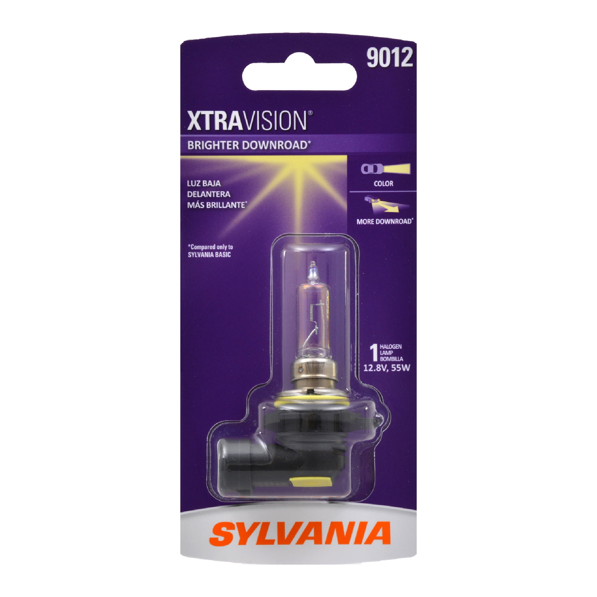 Sylvania 9012 XtraVision Halogen Headlight Bulb, Pack of 1