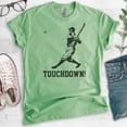 thumbnail image 2 of Touchdown Shirt, Unisex Women's Men's Shirt, Funny Baseball T-shirt, Funny Football Shirt Ironic Sports Tee, Heather Apple Green, Small, 2 of 6