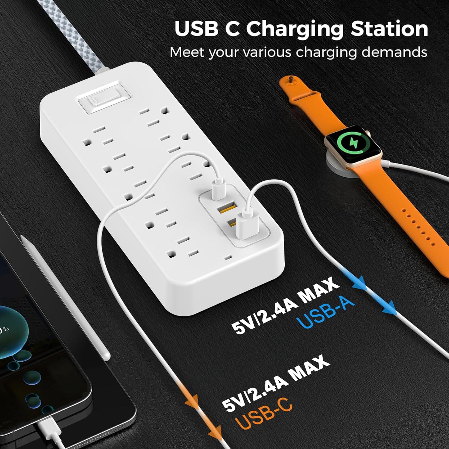 Hidden Desk Charging Station BOCHLlON Recessed Power Strip With 3 Outlets & 4 USB Ports – Slim Space-Saving Embedded Socket For Home, Office, Hotel (6ft Cord, Black Hidden Desk Charging Station BOCHLlON Recessed Power Strip With 3 Outlets & 4 USB Ports – Slim Space-Saving Embedded Socket For Home, Office, Hotel (6ft Cord, Black