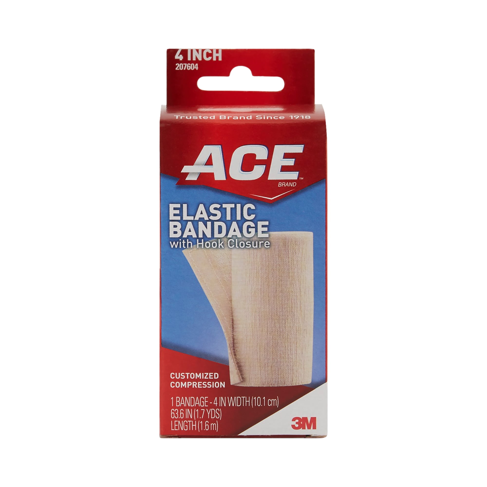 3M ACE Elastic Bandage Beige NonSterile 4 Inch X 5.3 Foot 72 Ct