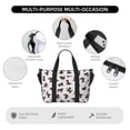 thumbnail image 3 of Travel Duffle Bag Abstract Cute Poodle Dog Black Travel Tote Bags Carry on Luggage Waterproof Weekender Bags with Top Handle Adjustable Shoulde Strap for Travel Gym, 3 of 5